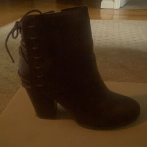 Brown ankle bootie. Like new!! Original box